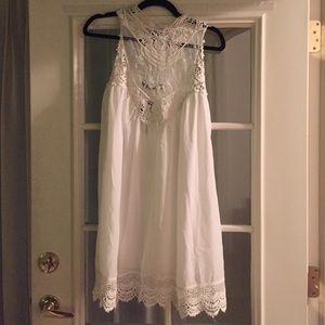 Sheer white dress with thin lining