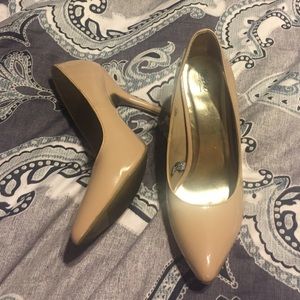 Nude Pointed Toe Heels