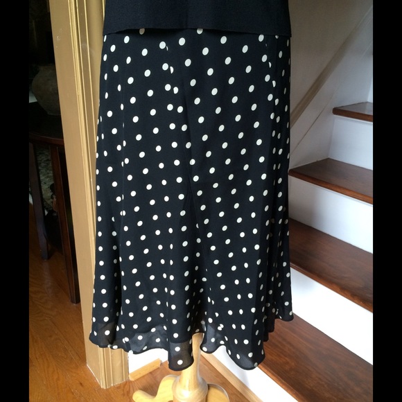 Jones New York Silk Polka Dot Skirt. NWOT - Picture 1 of 6