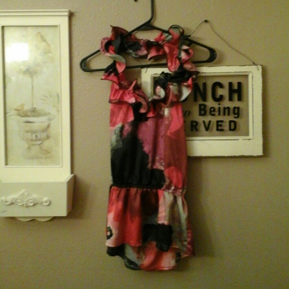 Multi print silk top