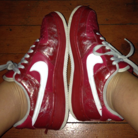 Red Nike Air Force Ones