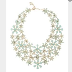 BCBG Floral green statement necklace