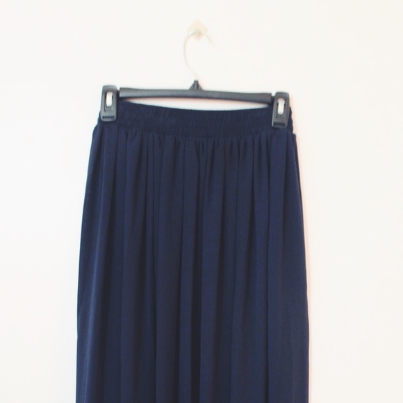 Chiffon Navy Maxi Skirt
