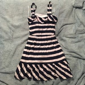 Striped shelf bra dress