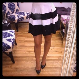 High waist striped skirt