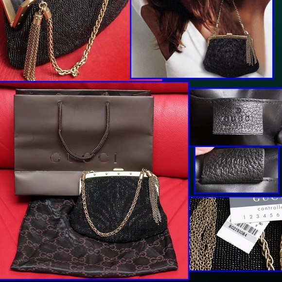 $2499 NEW RARE Tom Ford Era Gucci Beaded Bag - Picture 5 of 7