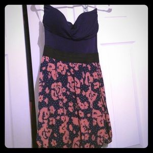 Cute blue topped and coral dress