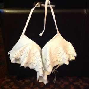 Flounce Bikini Top NWOT