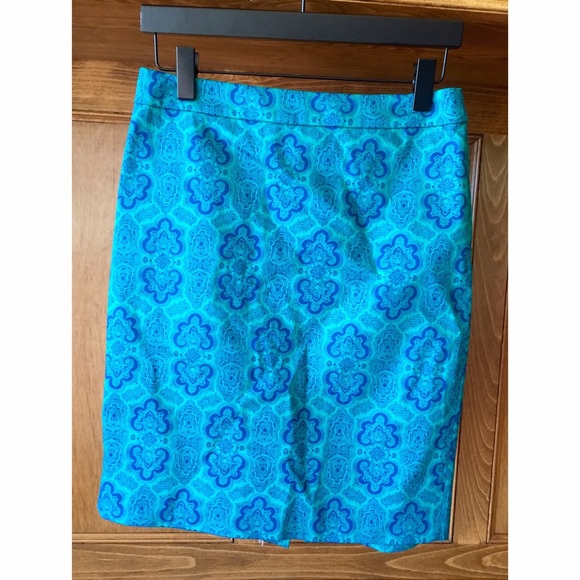 Teal and Royal pencil skirt. J Crew Factory!