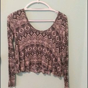 Aztec flowy crop top