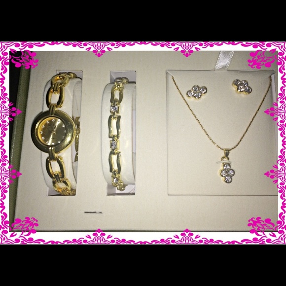 Cote D'Azur Gold Watch Set - Picture 2 of 4