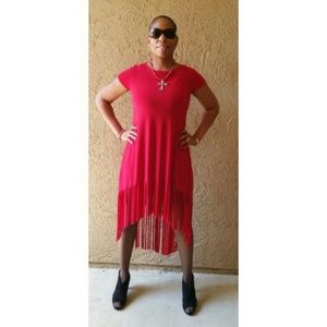 New-Fringed Bottom Dress