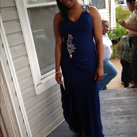 Navy Blue Prom Dress, Very Elegant.