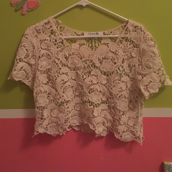 Floral mesh crop top!