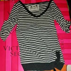 Gray & White Striped Shirt