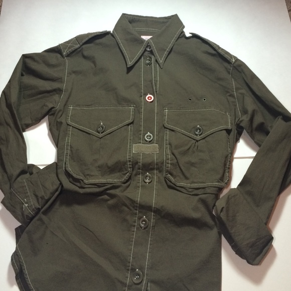 SALE!  Paul Smith Olive Military Inspired Shirt