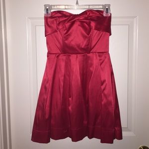 Red Satin Dress