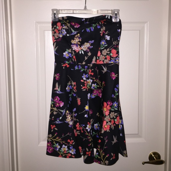 Flowery Black Dress