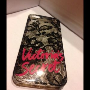 Black and pink lace Victoria secret iphone 5 case