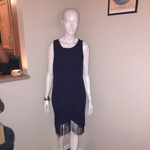 Anthropologie Navy Modern Flapper Dress