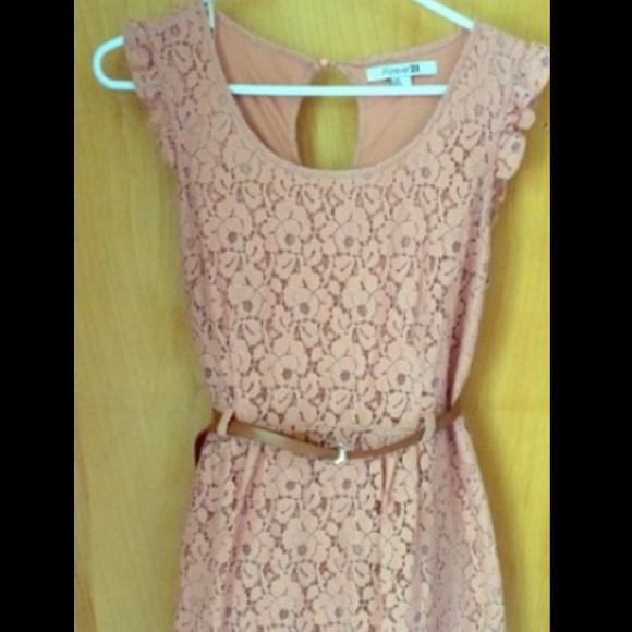 Forever 21 Lace Dress Peach/Pink