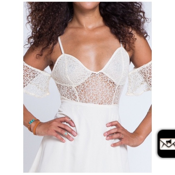 NWT Lacey caged off the shoulder dress BLACK small - Picture 2 of 7