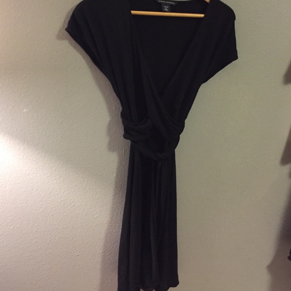 Black jersey knit dress