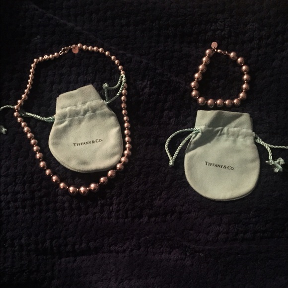Authentic Tiffany Bead bracelet and bead neckless