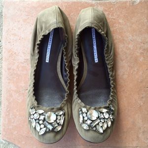 Crystal Detailed Vera Wang Ballet Flats