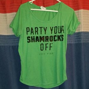 Vs PINK St.Patty's Day Bling Tee.
