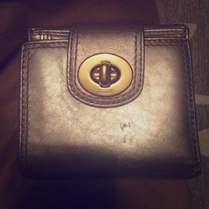 Vintage look/ silver metallic wallet