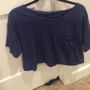 Blue cropped tee