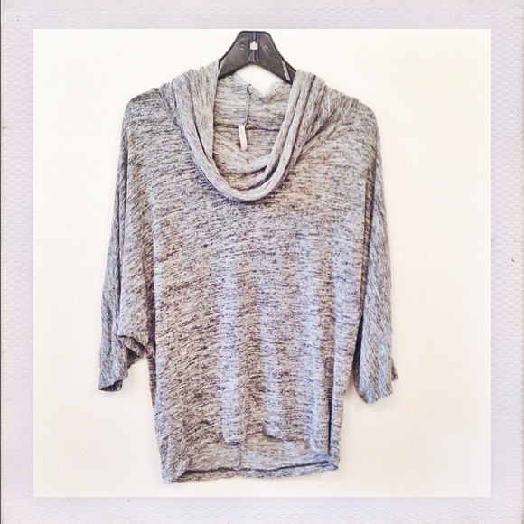 Heathered, gray top by Olivia Moon.