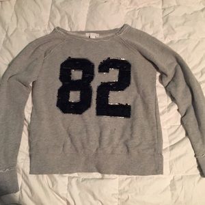 Grey sweater w/ Black sequin '82'