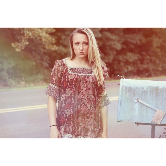 boho daytrip top & gap jeans size 6