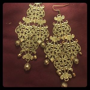 ornate silver earrings