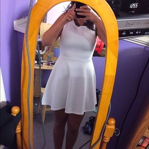 White skater dress