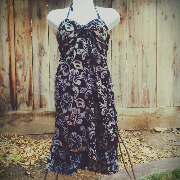 TROPICAL PRINT WRAP DRESS