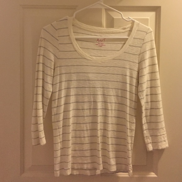 🔘J. Crew🔘 3/4 sleeve stripe shirt