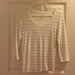 🔘J. Crew🔘 3/4 sleeve stripe shirt