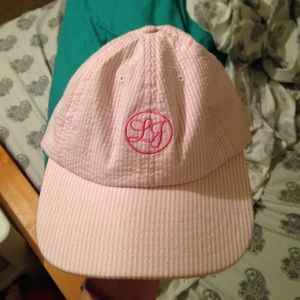 Lauren James pink seersucker bow hat