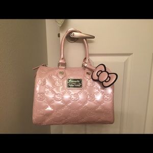 Hello Kitty Pink Glitter Embossed Large City Bag