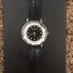 Bebe floating crystal watch