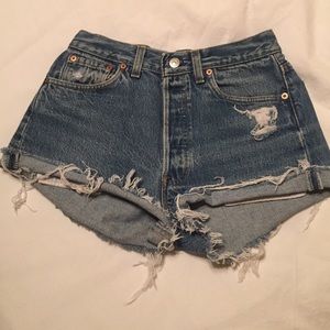 Vintage Levi's cutoff jean shorts size 25/26