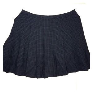 Green and blue tartan skirt