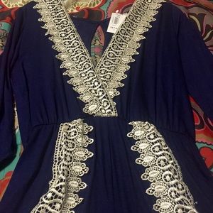 Navy Blue with Lace Jumpsuit✨ New😊