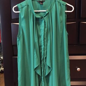 H&m emerald blouse