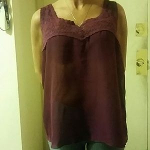 Burgundy tank top