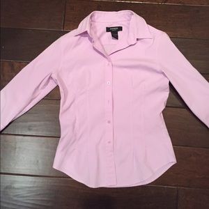 Express Portfolio Button Down Shirt Purple