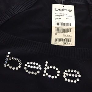 bebe Logo Sweater Size Large